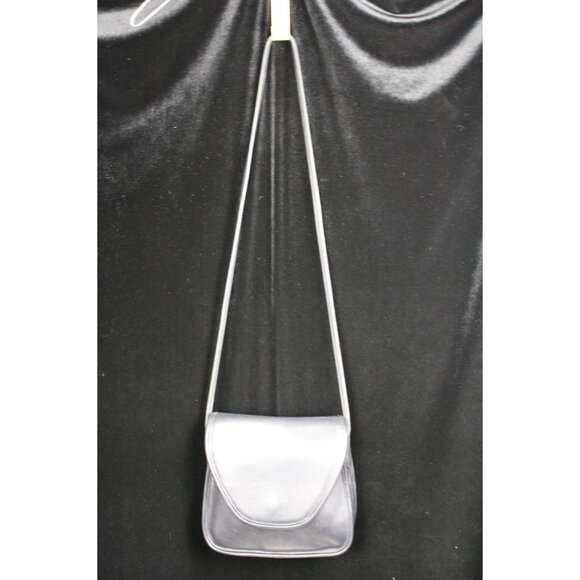 Coach purse "Lindsay" crossbody bag vintage black leather bag with attached stra - Picture 2 of 6